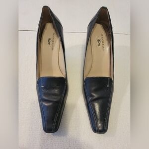 AK Anne Klein Flex 8.5 Leather Pointed Toe Heels